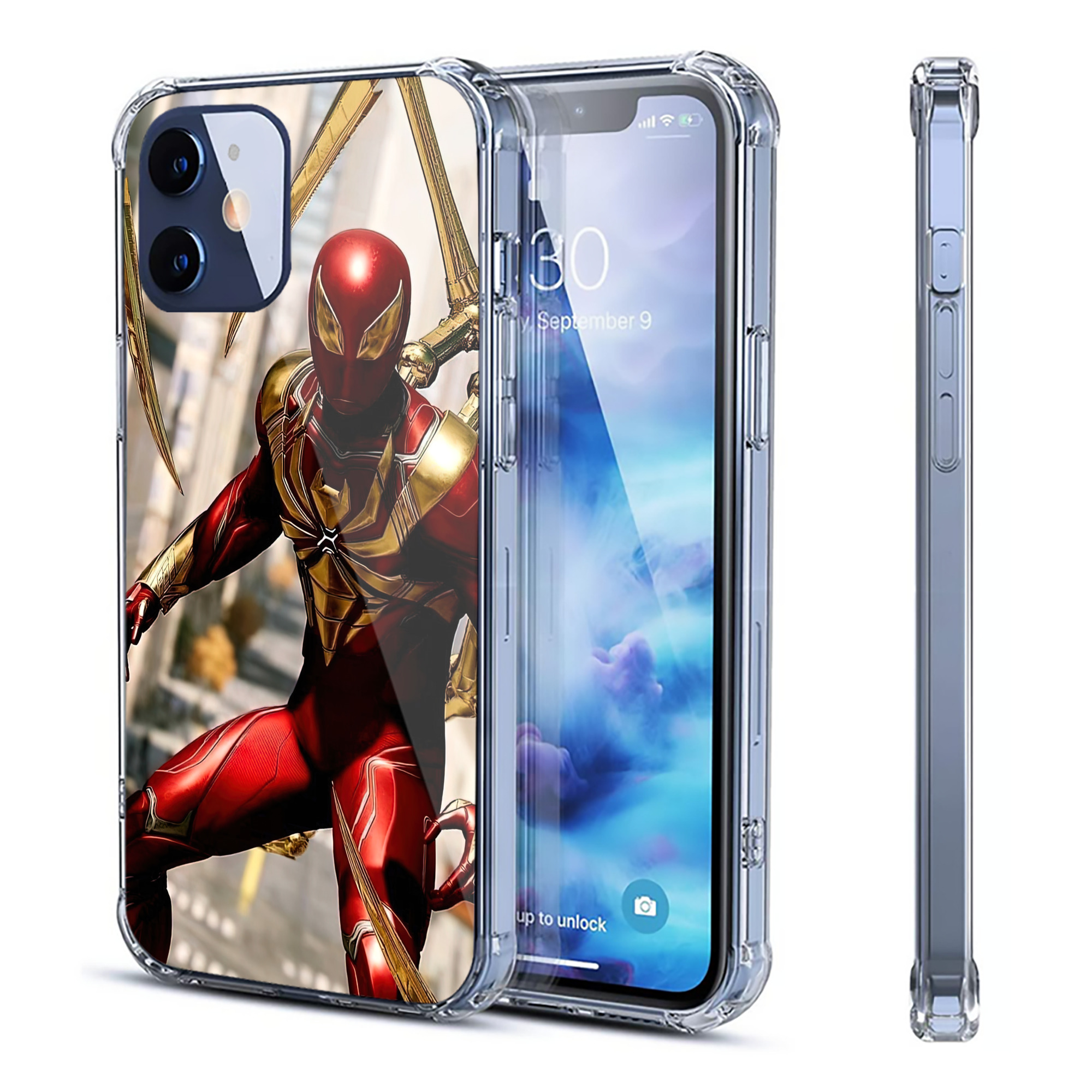 （画像用） Spider Man スパイダーマン 【iPhone 12シリーズ対応】透明スマホケース（クリアソフトケース）